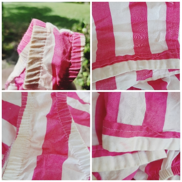 Vintage 80s Romper Jumper One Piece Pink White 90s - Picture 5 of 8